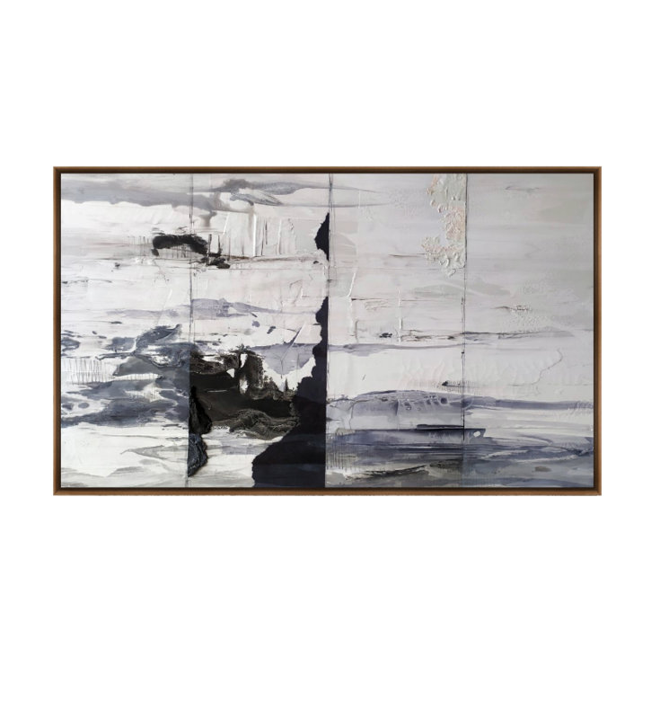 Velora Single Picture Frame Painting on Wood, Walnut, 200 cm H x 120 cm W