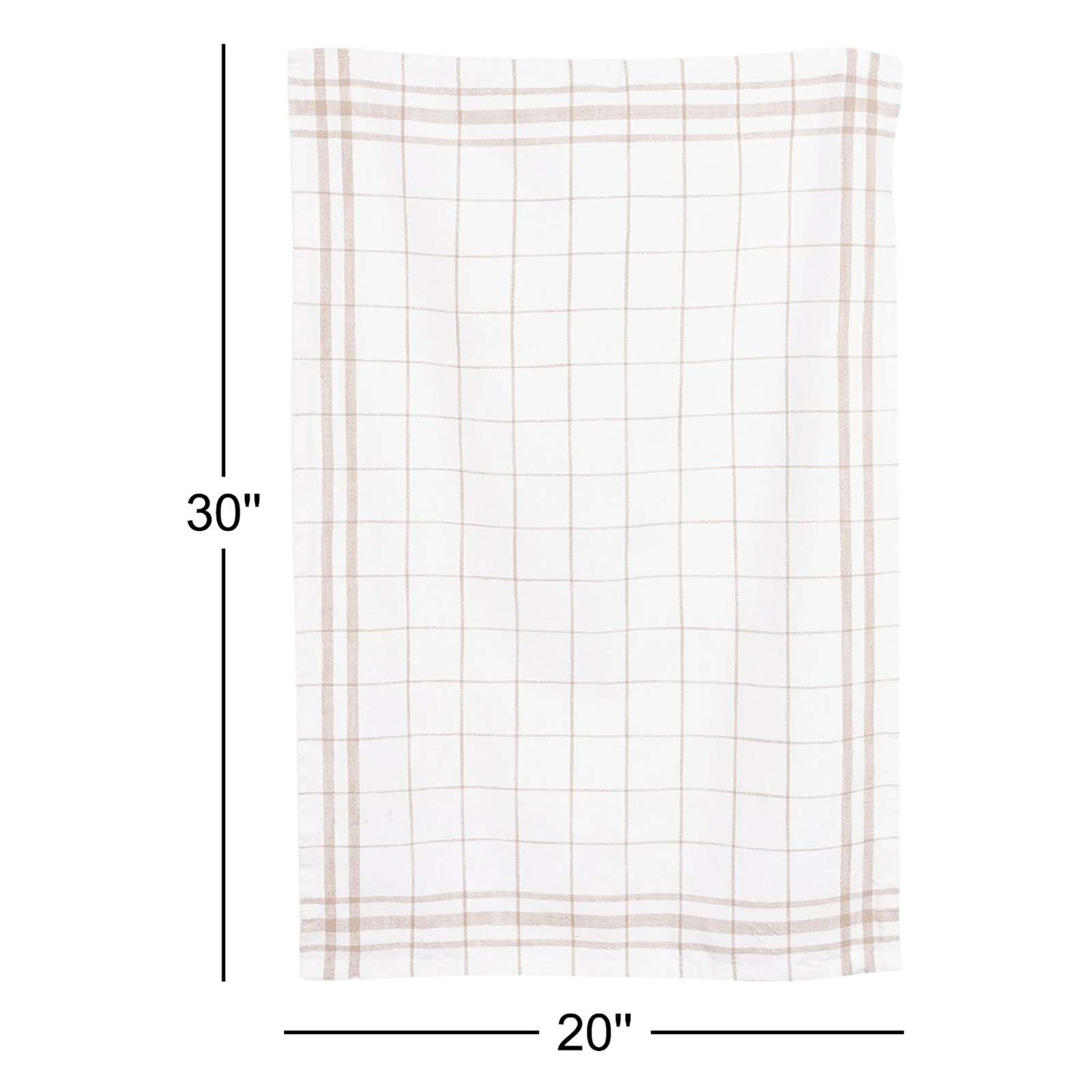 Soverall Cotton Plaid Kitchen Towel Linen Set, Pure Cashmere