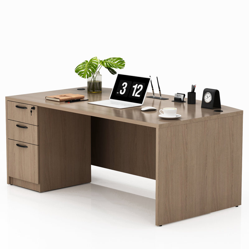 Executive Desk, Left Hand Return, Lime