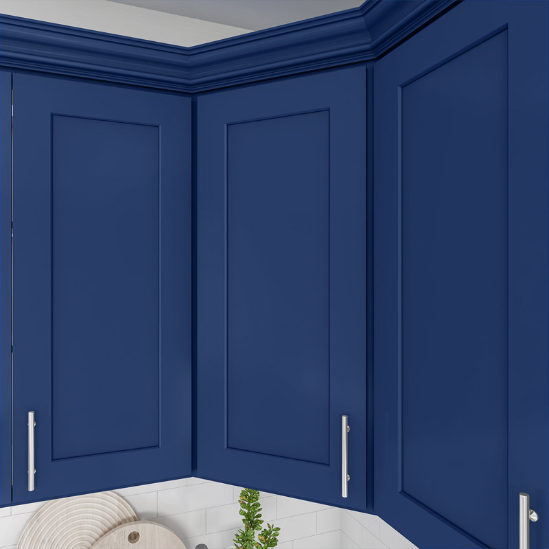 Armoire murale diagonale, Blue Shaker, 24" W x 36" H x 12" D