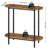 2-Tier Small Entryway Table, 29.5" Thin Sofa Table With Storage, Behind Couch Table, Display Table,Rustic Brown And Black-2136012670