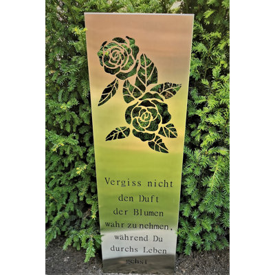 Allaire Stainless Steel Garden Sign