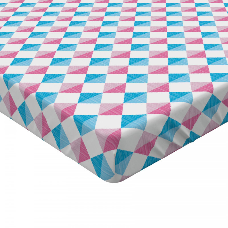 Microfiber Geometric Fitted Sheet, Full Fitted Sheet