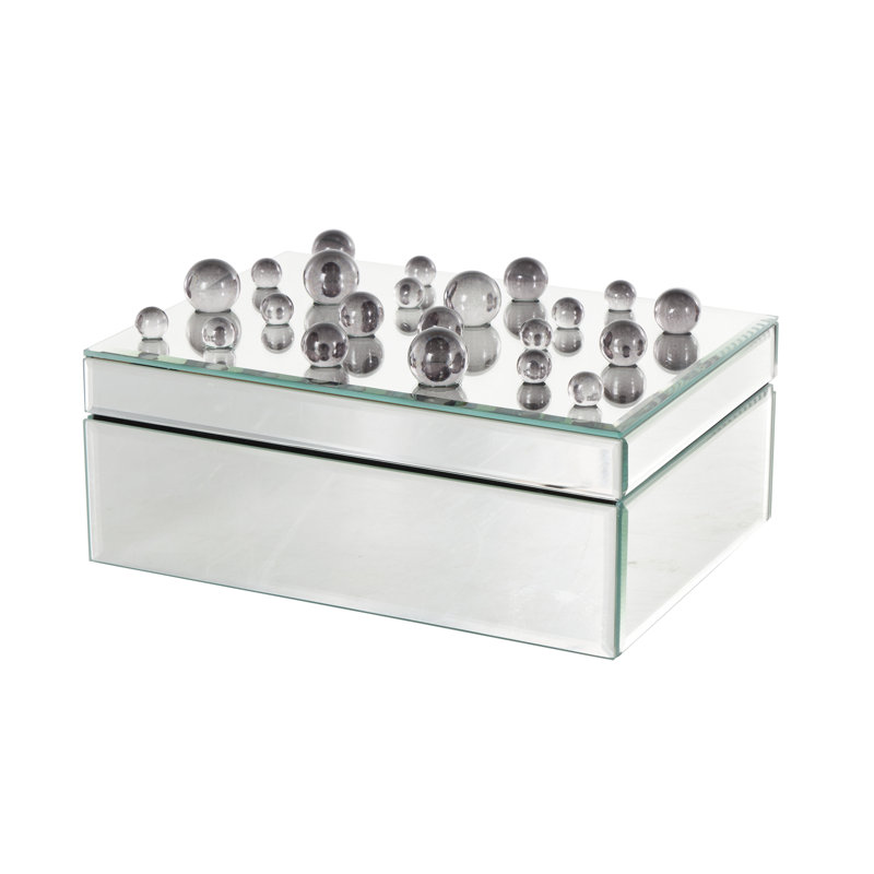 Boîte à bijoux avec miroir Cole and Glass, H 4,75 po x l 9,65 po x P 7,1 po