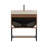 30" Bathroom Vanity&Sink, Freestanding Striped Plywood Storage Cabinet With Drawer&Open Shelf, Roma Travertine Sintered Stone Top&Undermount Ceramic Basin, Pre-Assembled, Dark Walnut Woodgrain-1665315807-1665315805-1665315802