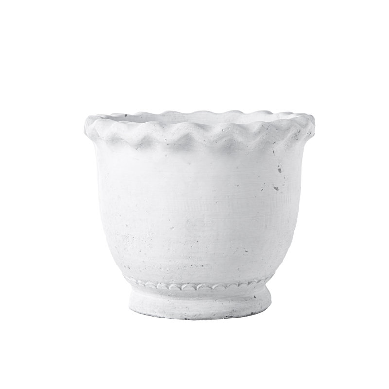 Pot de fleurs en béton Commer, H 6,75 po x l 8 po x P 8 po, Orange
