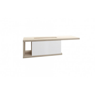Roeper 131cm Single Bathroom Vanity Base Only in Oak Halifax White / White HG