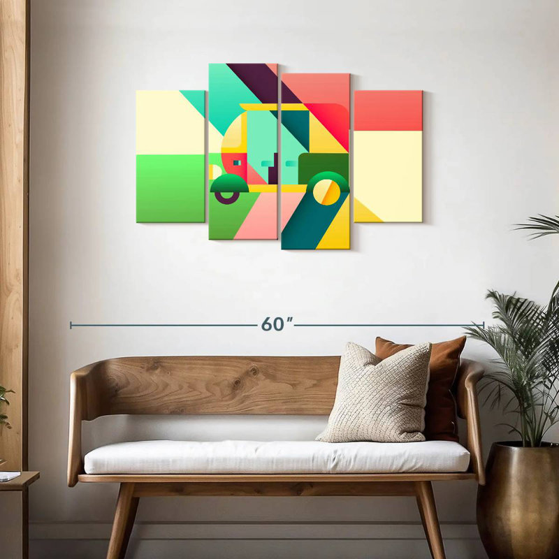 Abstract Rickshaw, 27" H x 43" W