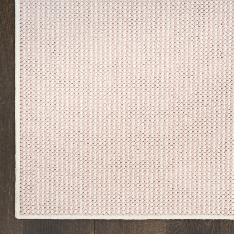 Tapis d'intérieur ivoire rose à texture naturelle 5 pi 3 po x 7 pi Nourison, Ivoire / rose, Rectangle 5 pi 3 po x 7 pi