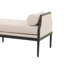 Banc avec accoudoirs simples et tabouret en bois massif-1775055512