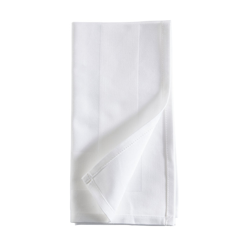 Satin-Trimmed Damask Napkin (Set of 4)