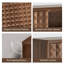 Armoire à chaussures avec capacité de 20 paires avec texture à motif de losanges et tablettes réglables - Grande poignée de rangement pour vestibule, sans poignée et peu encombrante, casier moderne à 2 portes