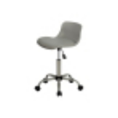 Chaise de bureau, hauteur réglable, pivotante, ergonomique, bureau d'ordinateur, travail, juvénile, aspect cuir gris, métal gris, contemporain, moderne