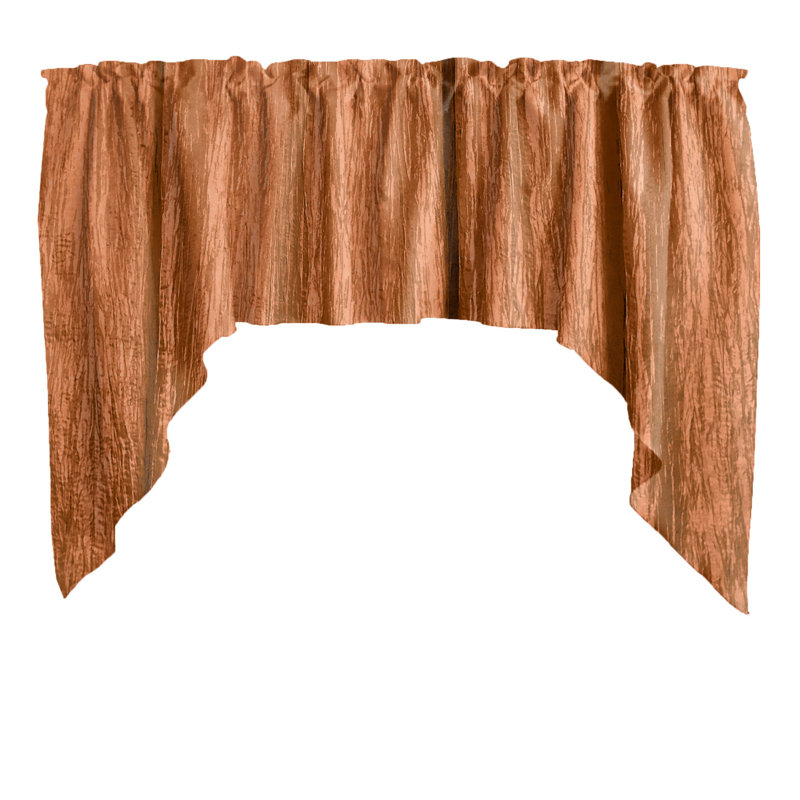 Solid Colour Swag Window Valance, Orange