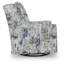 Fauteuil oscillant pivotant Dusty, détails floraux, polyester multicolore