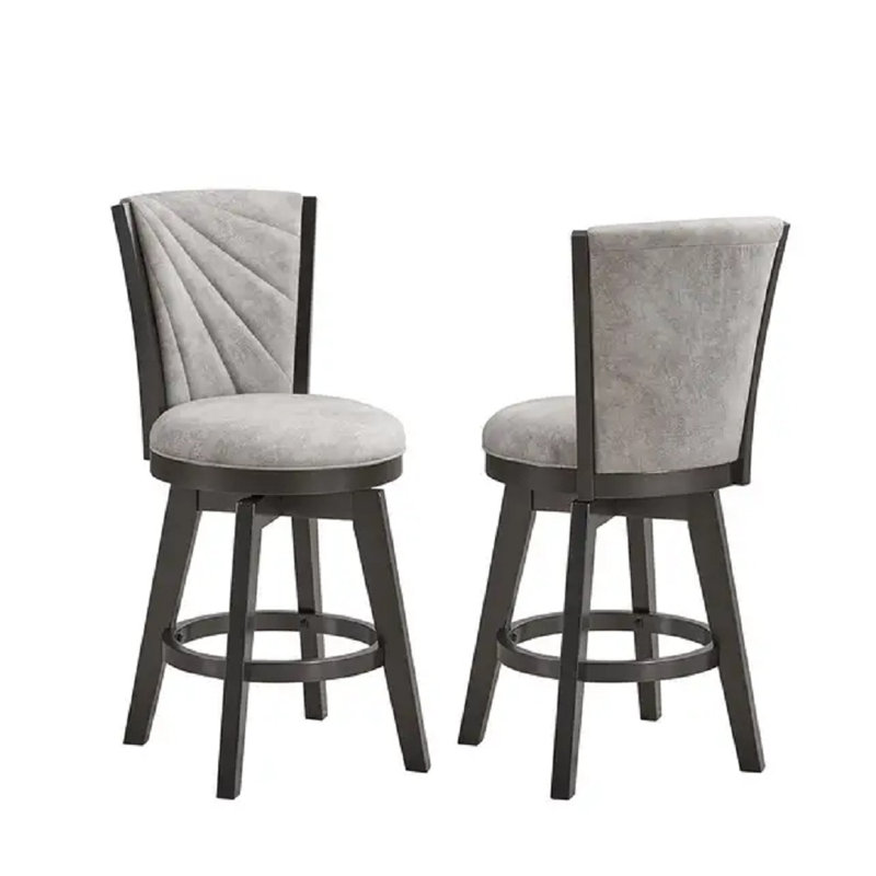Radney 24" Upholstered Counter Hight Swivel Stools (Set of 2), Extra Tall (40” Seat Height)