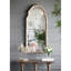 Miroir mural crème et doré 22 po x 48 po pour décoration de salon