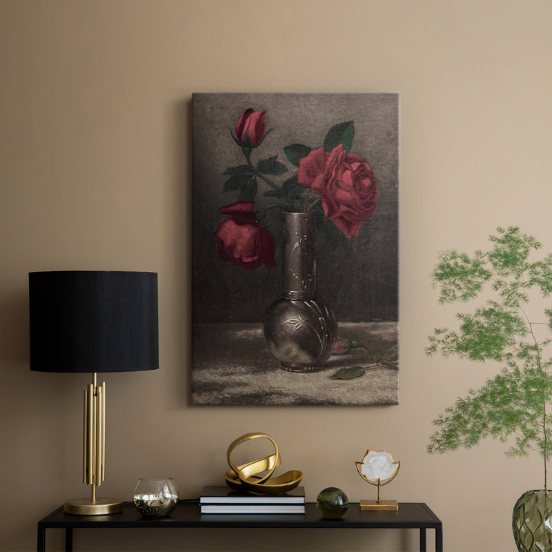 Imprimé floral rétro CCLXIV - galerie sur mesure Cavas, H 27 po x l 18 po