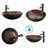 60'' Double Bathroom Vanity with Vessel Sink, Manufactured Wood Top, Faucet (Set of 5)-1858903092-1858903095