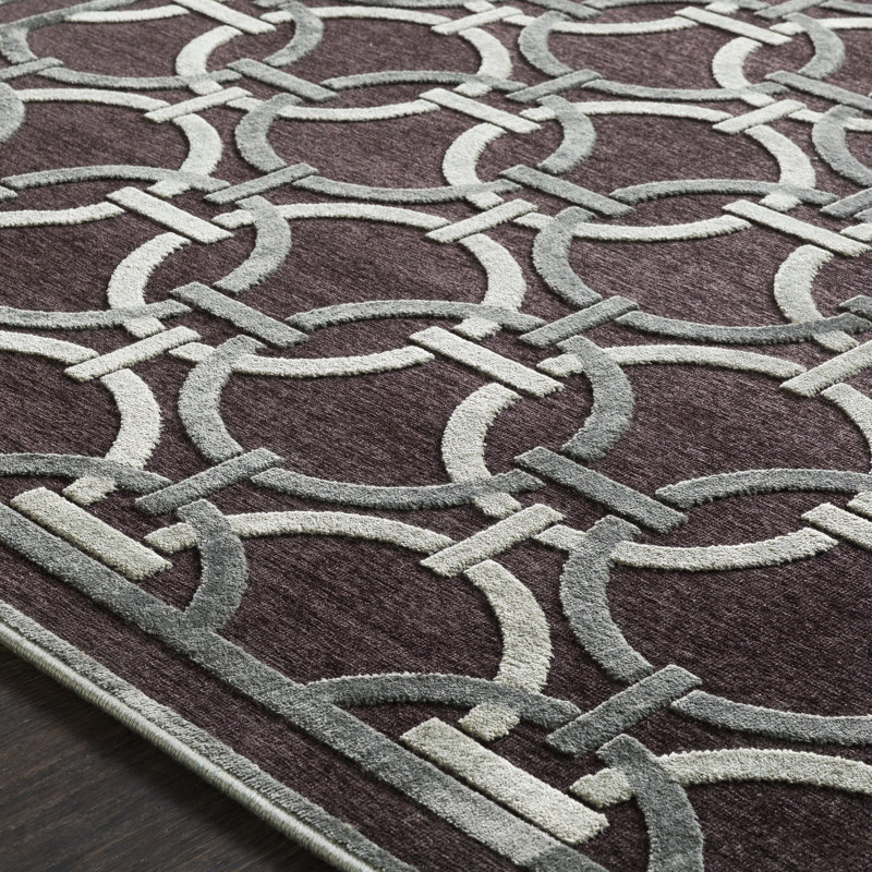 Chenille Geometric Indoor Rug, Rectangle 5'2" x 7'6"