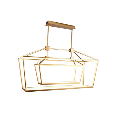 Luminaire suspendu géométrique à 1 lumière DEL