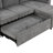 83.5" L-Shaped Sofa Couch Convertible Sofa Bed Sectional Sofa With Ample Storage Space, Two Cup Holders And Two USB Ports For Living Room, Gray-1443052561