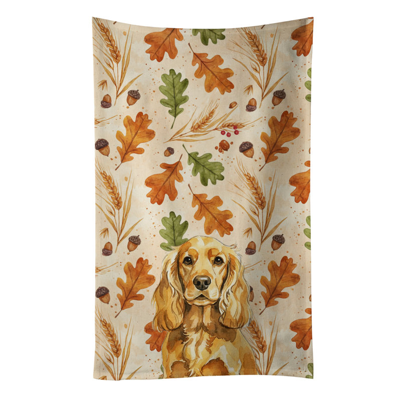 Serviette de cuisine tricolore Sheltie, Épagneul cocker doré doré