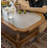 Solid wood vintage tempered glass coffee table