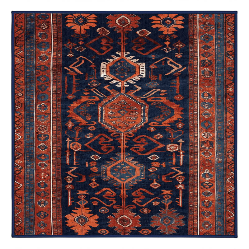 Tapis mauve lavable à la machine, Carré 8 pi
