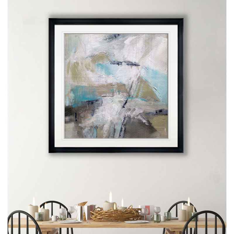 'Perpendicular' - Painting Print, 30.5" H x 30.5" W x 1.5" D, Black Plastic Framed