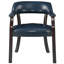 Chaise de salle à manger à accoudoirs capitonnés bleu LUMera Collection-106905285-108053389