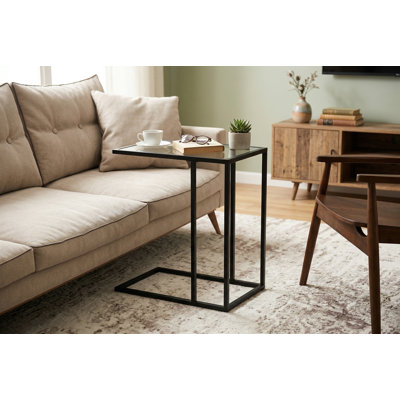 Frechette Glass Top End Table