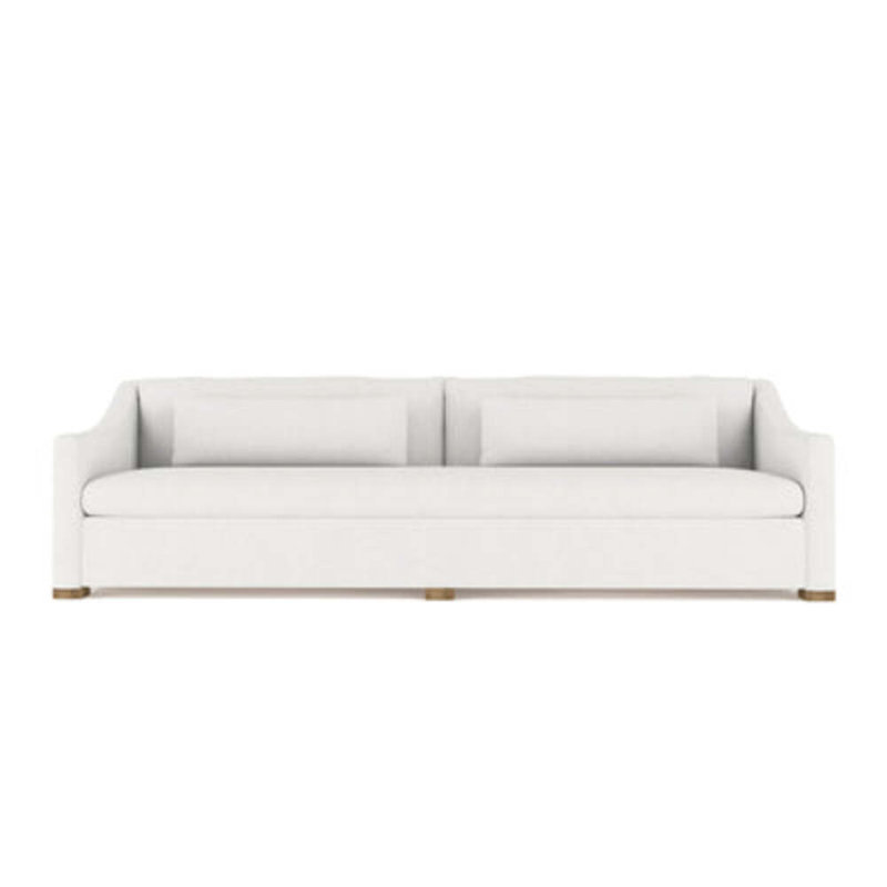 Canapé Crosby, H 32,5 po x l 120 po x P 38 po, Patiné, Velours moelleux blanc
