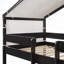 Lit superposé simple en bois avec tente-2102657565