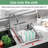 Dish Drainer Rack in Sink Adjustable, Expandable 304 Stainless Steel Metal Dish Drying Rack Organizer with Stainless Steel Utensil Holder