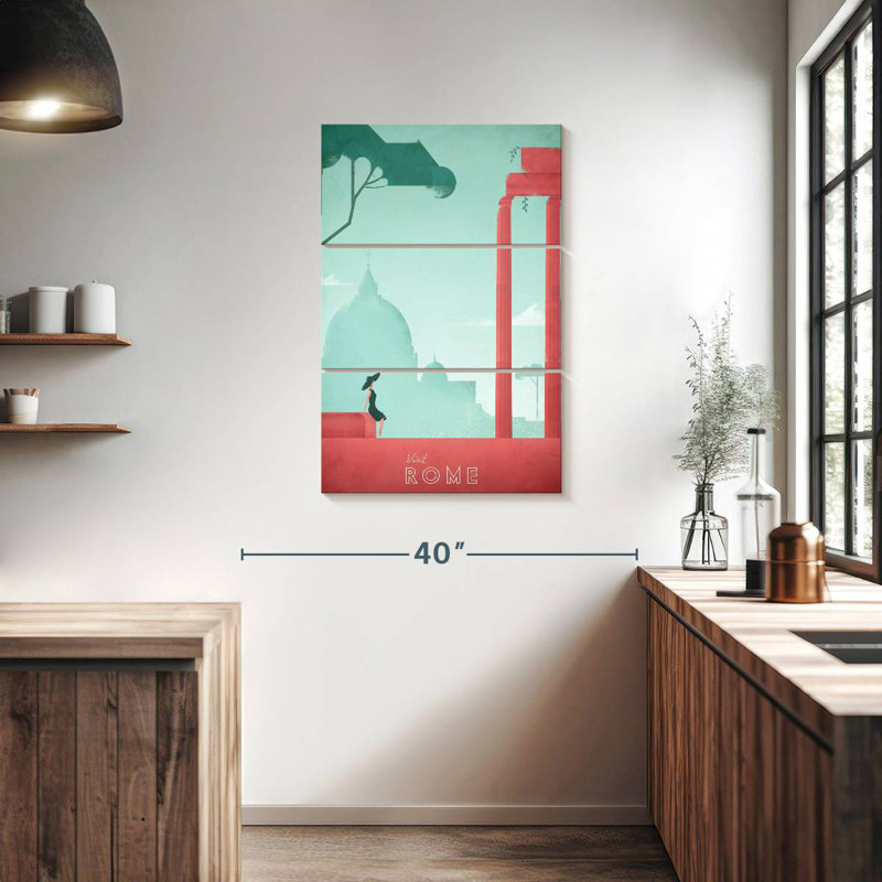 Affiche de voyage Masam Rome, H 38 po x l 24 po