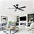 Vaczon 52" Smart Dimmable LED Ceiling Fan, APP and Remote Control, 6 Speeds Reversible DC Motor, 3 Color Lights, Timer, Double-sided Wood Blades, 6"/10" Downrods-1065961185