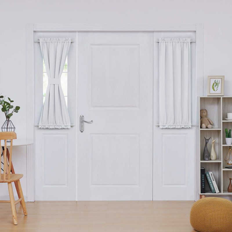 Penryn Room Darkening Curtain Single Panel, 25" W x 40" L, Light Grayish White