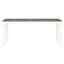 Repas antique brun et blanc avec 6 chaises rembourrées et table extensible