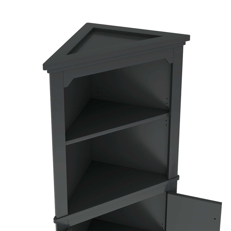 Armoire d'angle polyvalente avec portes convenant au salon, à la salle de bain, à la salle à manger ou à la cuisine, idéale pour optimiser l'espace