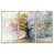 Toile avec cadre flottant or