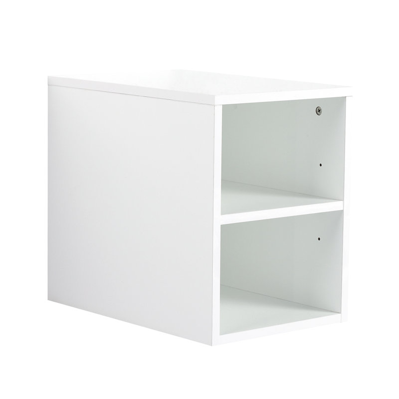 Étagères murales compactes, 30 cm, blanc lustré - Idéales pour la chambre, la salle de bain et la cuisine.