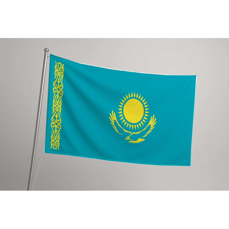 Drapeau kazakhe - drapeau extérieur, H 24 po x l 36 po