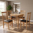 Bowerbank 4 - Person Drop Leaf Rubberwood Solid Wood Dining Set