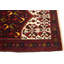 Tapis oriental rouge en laine géométrique fait à la main 3 pi 2 po x 5 pi 4 pi