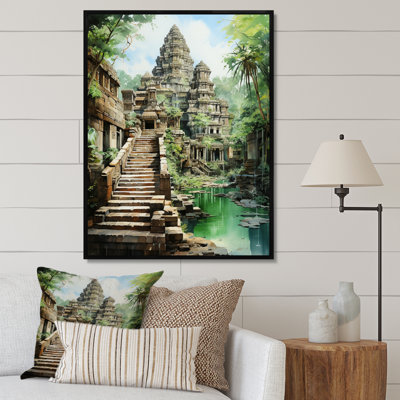 Chaunta Asian Art Journey To Angkor IV, reproduction d'art sur toile