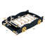 Lit plateforme pour voiture de course double - bleu foncé avec rangement robuste pour chambre à coucher + roues et bois de pin confortable-357771659