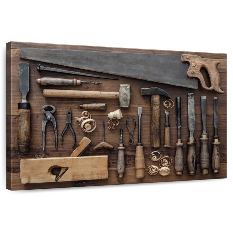 Senne Old Carpentry Tools, 32" H x 48" W