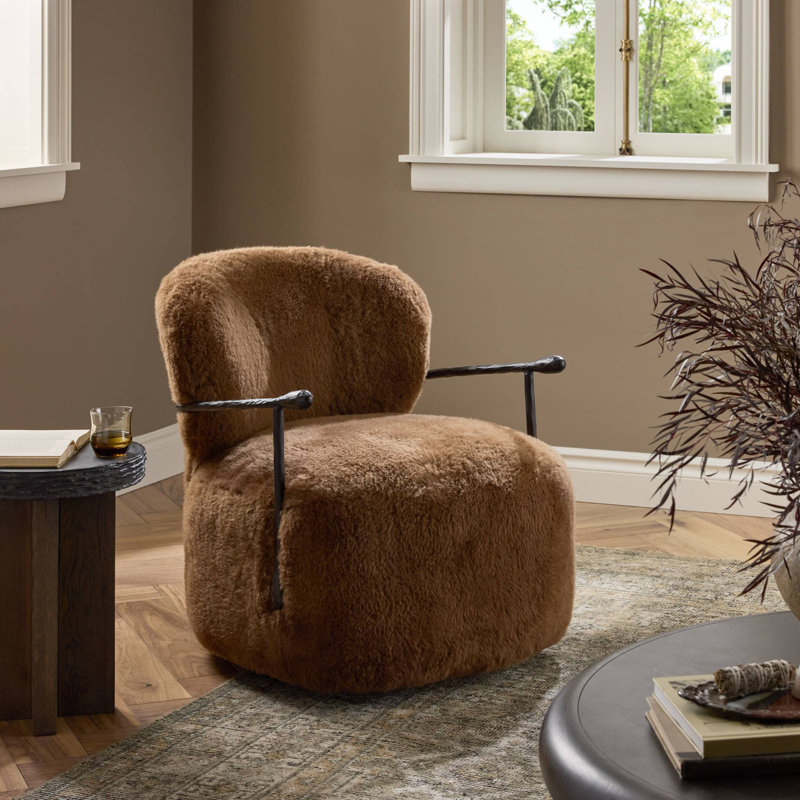 Plath Upholstered Swivel Armchair