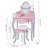 Teamson Kids Wooden Princess Rapunzel 2-pc. Vanity Set, Gray/Pink